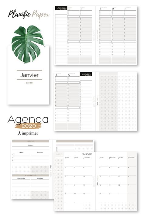 Semainier Avec Heures Sur Pages Agenda Jan D C Planner