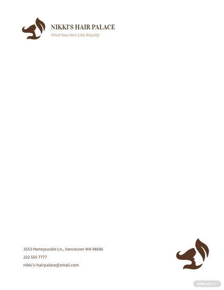 Beauty Salon Letterhead Templates In Word Free Download