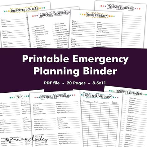 Pin On Emergency Binder