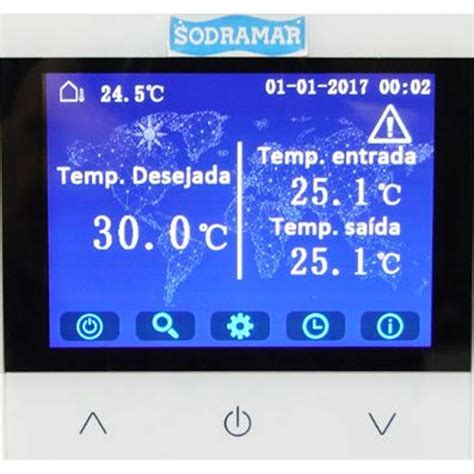 Trocador De Calor Para Piscina Sodramar Th 25 Bifasico 220v