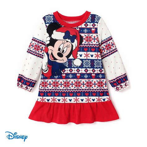 Disney Mickey Minnie Mouse Girls Christmas Dresses Red Holiday Bohemian Dresses Outfits Sizes 2