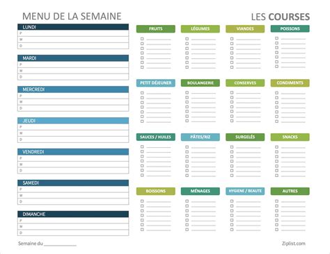 10 Listes de Courses Prêtes à Imprimer PDF