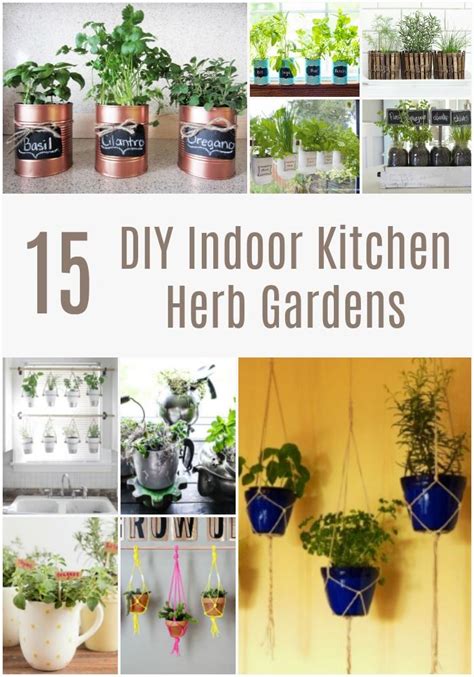 Diy Indoor Kitchen Herb Gardens Herb Garden In Kitchen Diy Herb