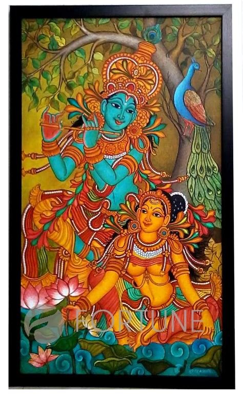 Buy Radha Madhavam Gopika Krishna Kerala Mural Painting Artwork Online