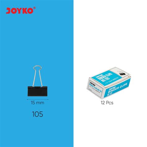 Jual Binder Clip Joyko No 105 Ukuran 15 Mm 1 Box Isi 12 Pcs Penjepit