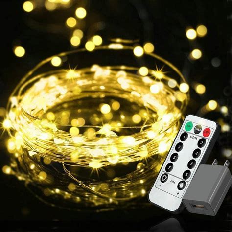 Whataatahia Plug in Fairy Lights with Remote Control Timer, 8 Modes LED ...