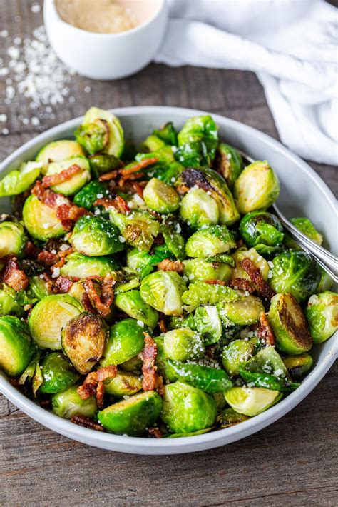 Air Fryer Brussels Sprouts With Bacon Momsdish