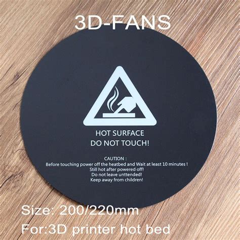 Hot Sale 3D Printer Kossel Heat Bed Sticker With 3M Tape 200mm Or 220mm