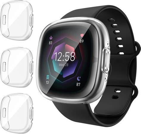 Ivoler St Cke Klar Silikon H Lle F R Fitbit Sense Fitbit Versa