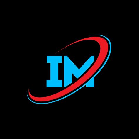 Im I M Letter Logo Design Initial Letter Im Linked Circle Uppercase