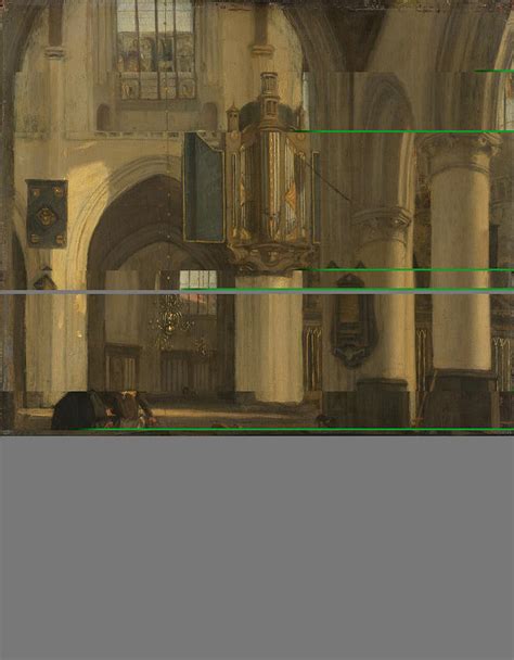 Emanuel De Witte Interior Of A Protestant Church With Gothic Motifs Of