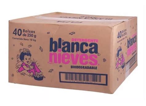 Caja Jabón En Polvo Blanca Nieves 40 Bolsas De 250g C u Envío gratis