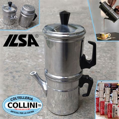 Ilsa Aluminium Neapolitan Coffee Maker Cups Made In Italy