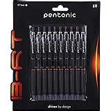 Pentonic Mm Ball Pen Blister Pack Black Body Black Ink Set Of