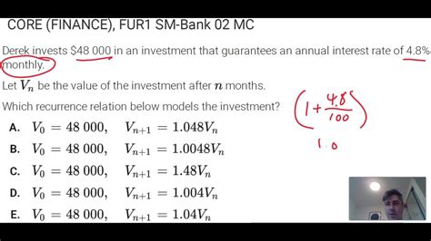 Compound Interest Recurrence Relation Exam Question Youtube