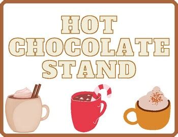 Hot Chocolate Stand Dramatic Play Printables By BusyBeeLearning TPT