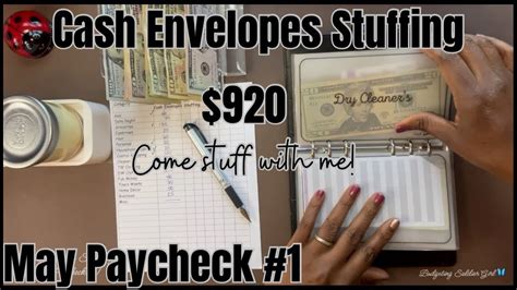 May 2024 Paycheck 1 Cash Envelopes Stuffing 920 Budgetlife