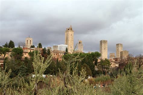 Castelo Hist Rico De San Gimignano Imagem De Stock Imagem De Vila