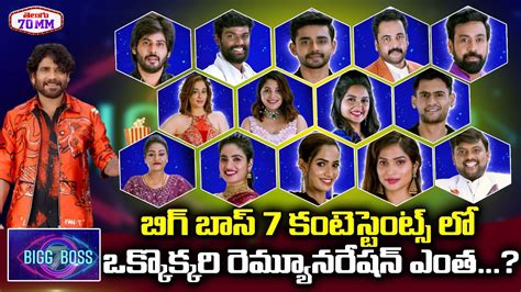 Bigg Boss Telugu Contestants Remuneration Bigg Boss Telugu