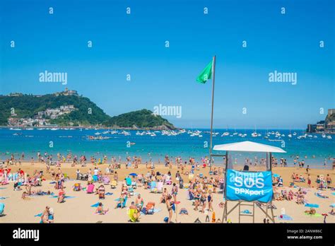 La Concha beach. San Sebastian, Spain Stock Photo - Alamy