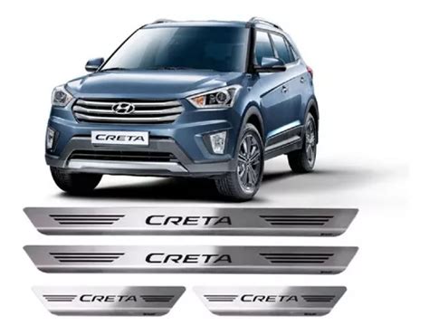 Kit Soleira De Porta Hyundai Creta A O Inox Escovado Parcelamento Sem