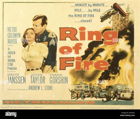 Ring Of Fire Us Poster From Left Joyce Taylor David Janssen 1961