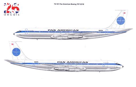 172 Scale Decal Pan American Boeing 707 321b