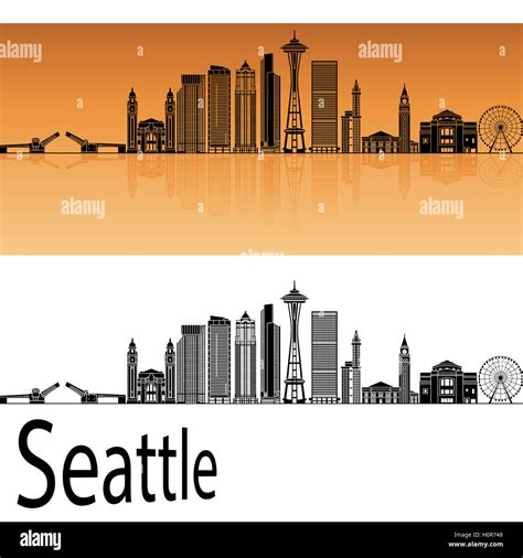 Seattle Skyline Silhouette Hi Res Stock Photography And Images Alamy