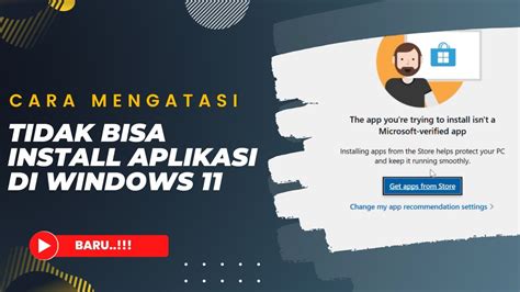 Cara Mengatasi Tidak Bisa Install Aplikasi Di Windows Youtube