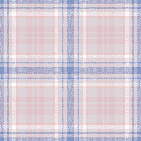 Plaid Seamless Pattern In Pink Check Fabric Texture Stock Vector