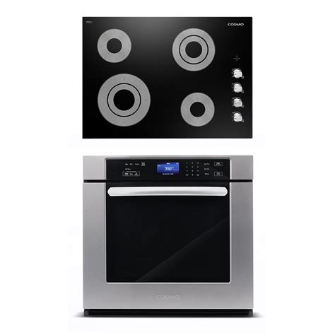 Shop Cosmo 2 Piece Kitchen Package With 30" Electric Cooktop 30" Single Electric Wall Oven at ...