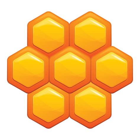 Honey comb icon, cartoon style 14361914 Vector Art at Vecteezy