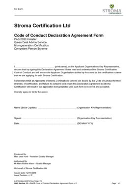 Fillable Online Code Of Conduct Declaration Agreement Form V Doc Emnlp