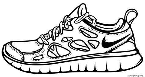 Coloriage Basket Nike Sport Dessin Basket Imprimer