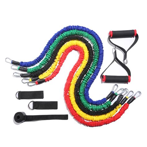 11 Piece Set Fitness Resistance Bands Pulling Rope Workout Equipment