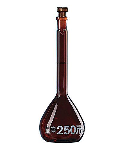 Volumetric Flask BLAUBRAND Class A DE M Marking Amber 500 Ml Boro