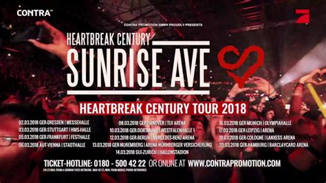 Sunrise Avenue Heartbreak Century Tour Lightborne Communications