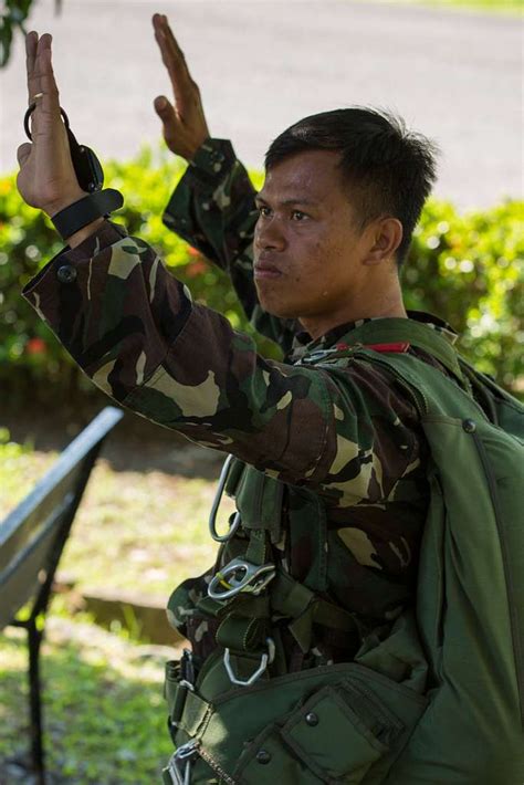 A Philippine Army Special Forces Freefall Jumper With Nara And Dvids