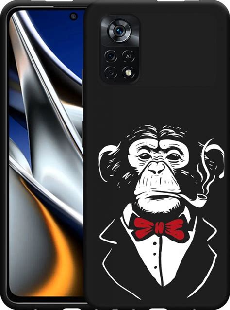 Hoesje Geschikt Vooor Xiaomi Poco X Pro Zwart Chimp Smoking Bol