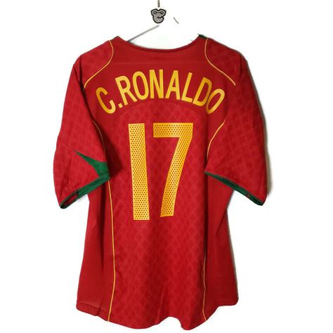 Portugal Home Soccer Jersey Euro 2004 C Ronaldo