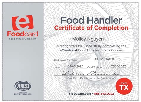 Food Handler Certificate Online Florida