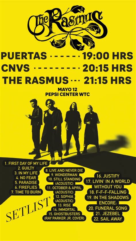 On Twitter Les Comparto Los Horarios Y Setlist Probable De Estos