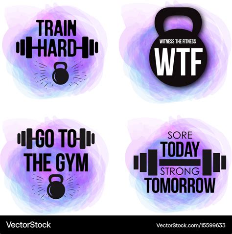 Inspirational Fitness Quotes To Motivate Vector Image