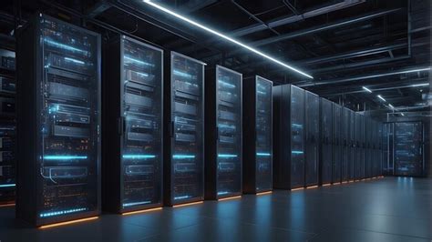 Photo Of Cloud Data Server Panels In The Server Room Of A Data Center
