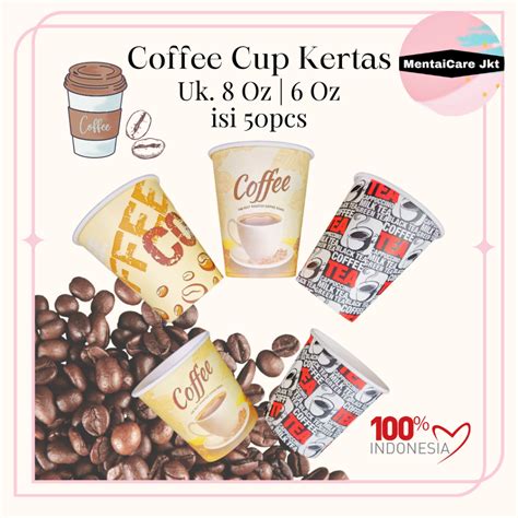 Jual Paper Hot Cup Oz Ml Dan Oz Ml Hygenix Motif Coffee Cup Gelas Kertas Isi