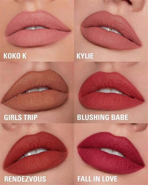 School Looks, Kylie Matte Lip Kit, Kylie Matte Lipstick Swatches, Kylie Jenner Lipstick Shades ...