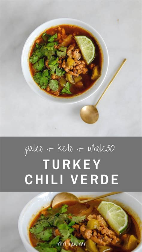 Turkey Chili Verde Whole Paleo Keto Rezept