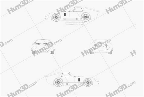 Shelby Cobra Daytona 1964 Blueprint - 3DModels.org