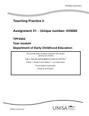 TPF ASSIGNMENT 51 Pdf TPF2602 104 0 2021 Tutorial Letter 104 0 2021