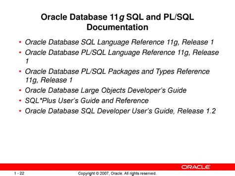 Introducing The Oracle Database 11g SQL And PL SQL New Features Ppt